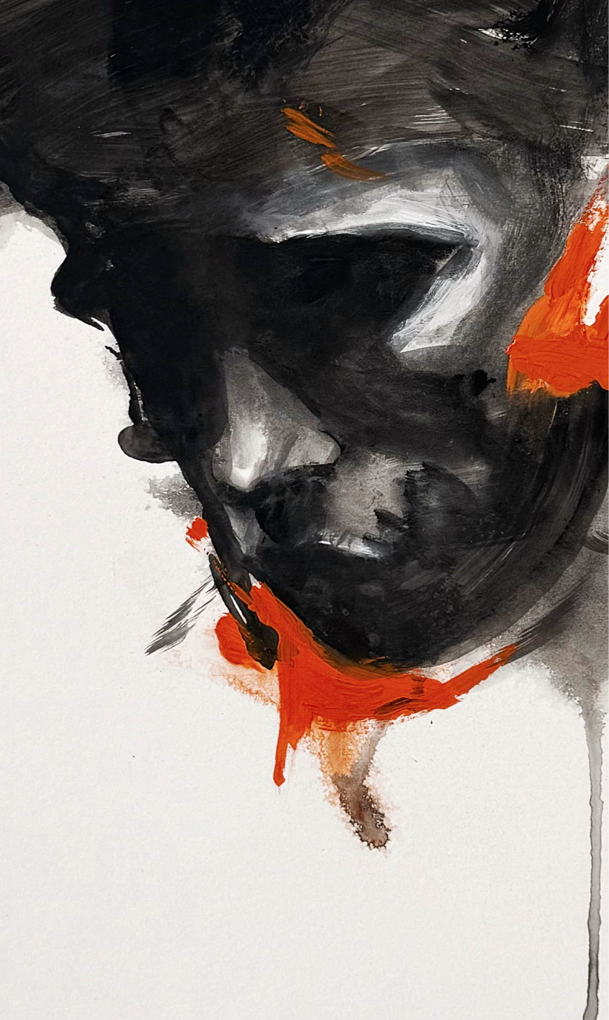 Portrait Gemälde „Glühend“