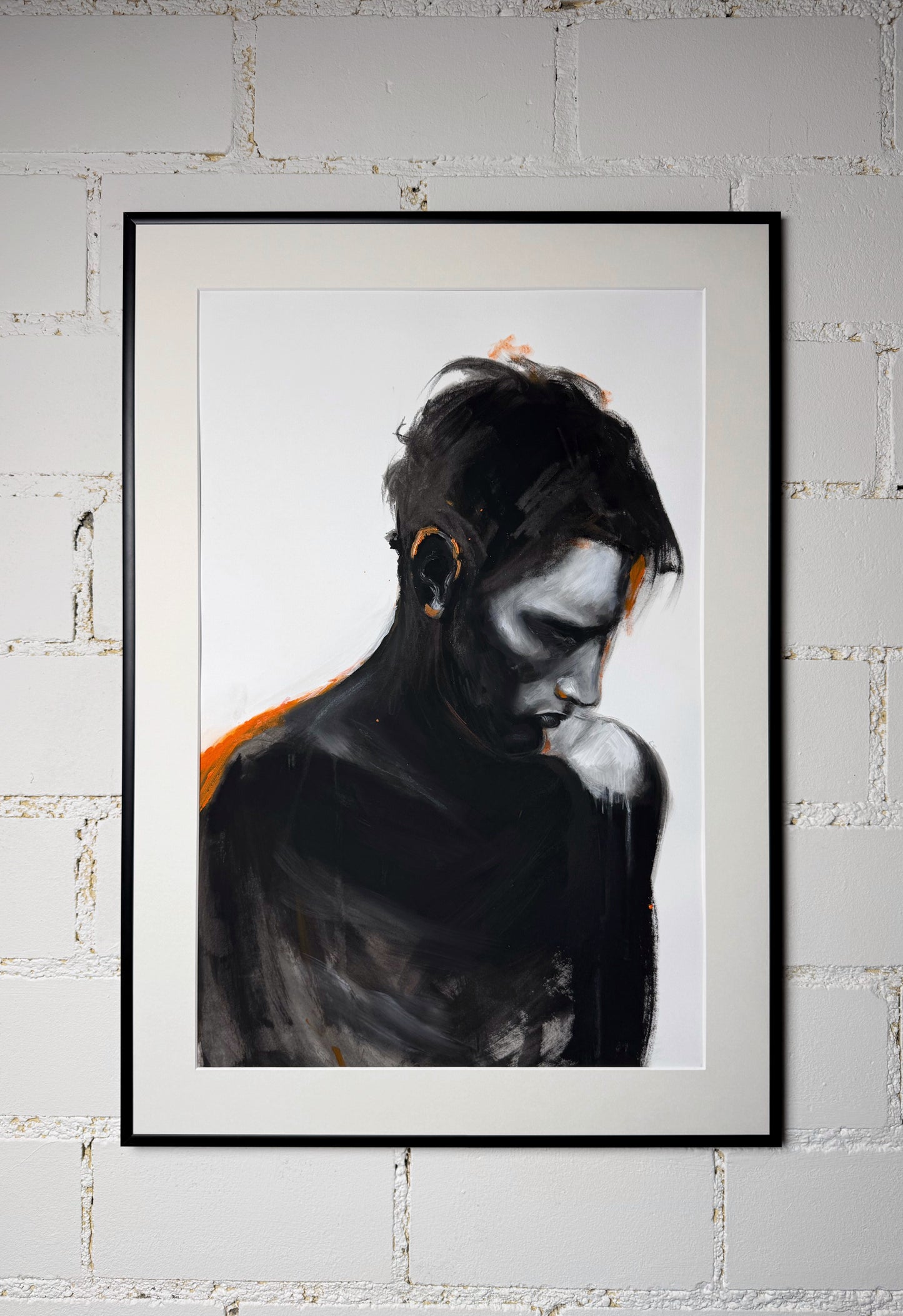 Portrait Gemälde „Zwischen Finsternis und Glut“