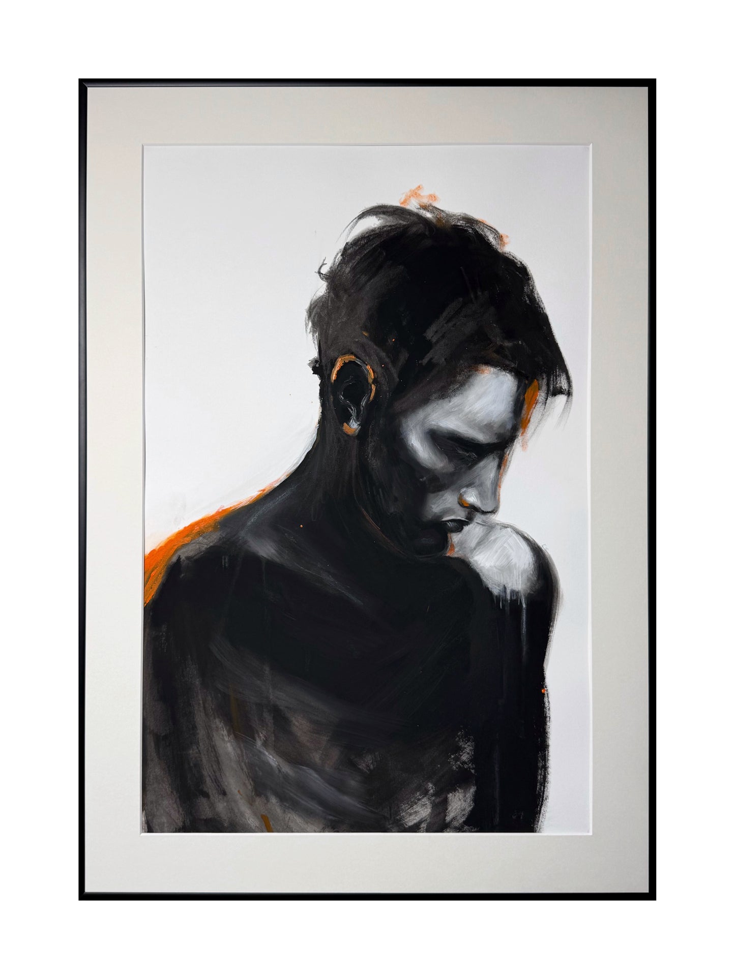 Portrait Gemälde „Zwischen Finsternis und Glut“