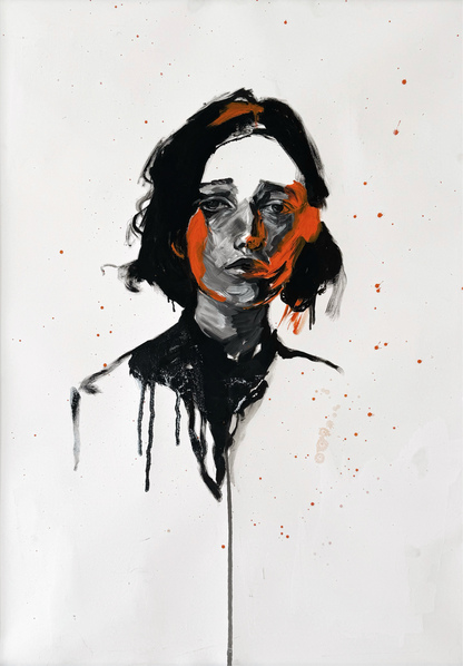 Portrait Gemälde „Glimmen“