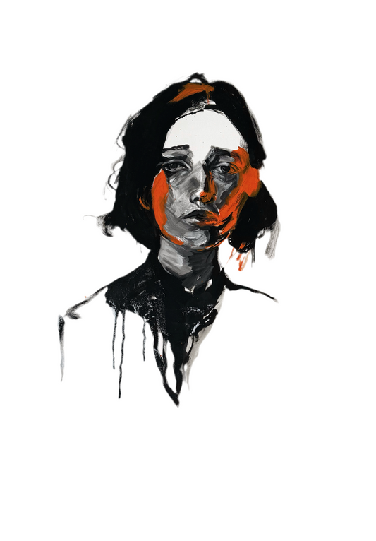 Portrait Gemälde „Glimmen“
