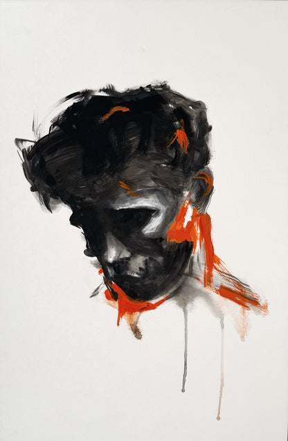 Portrait Gemälde „Glühend“