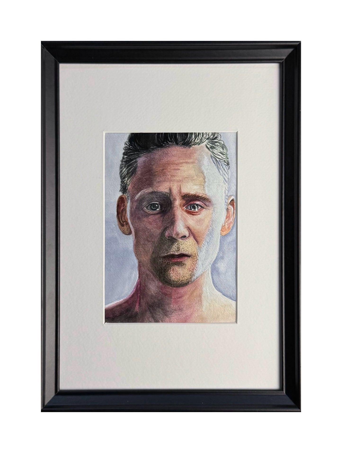 Aquarellporträt, Tom Hiddleston