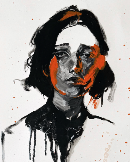 Portrait Gemälde „Glimmen“