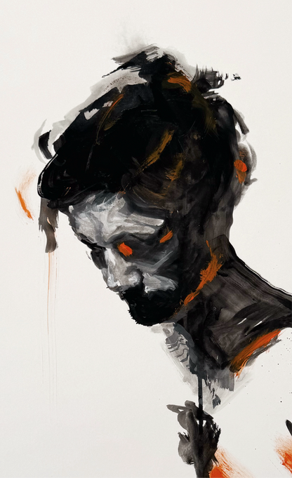 Portrait Gemälde „Von Asche“