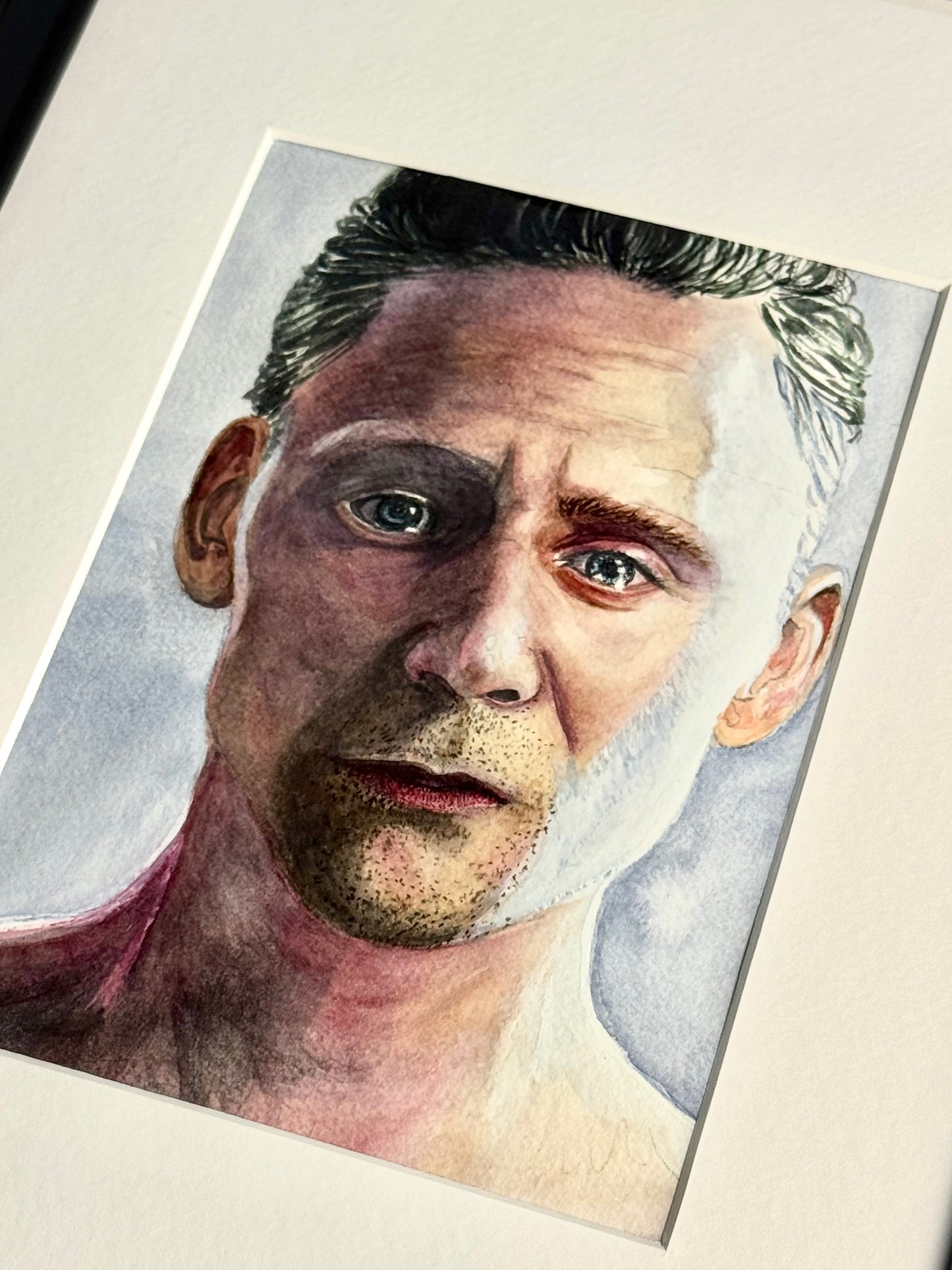 Aquarellporträt, Tom Hiddleston